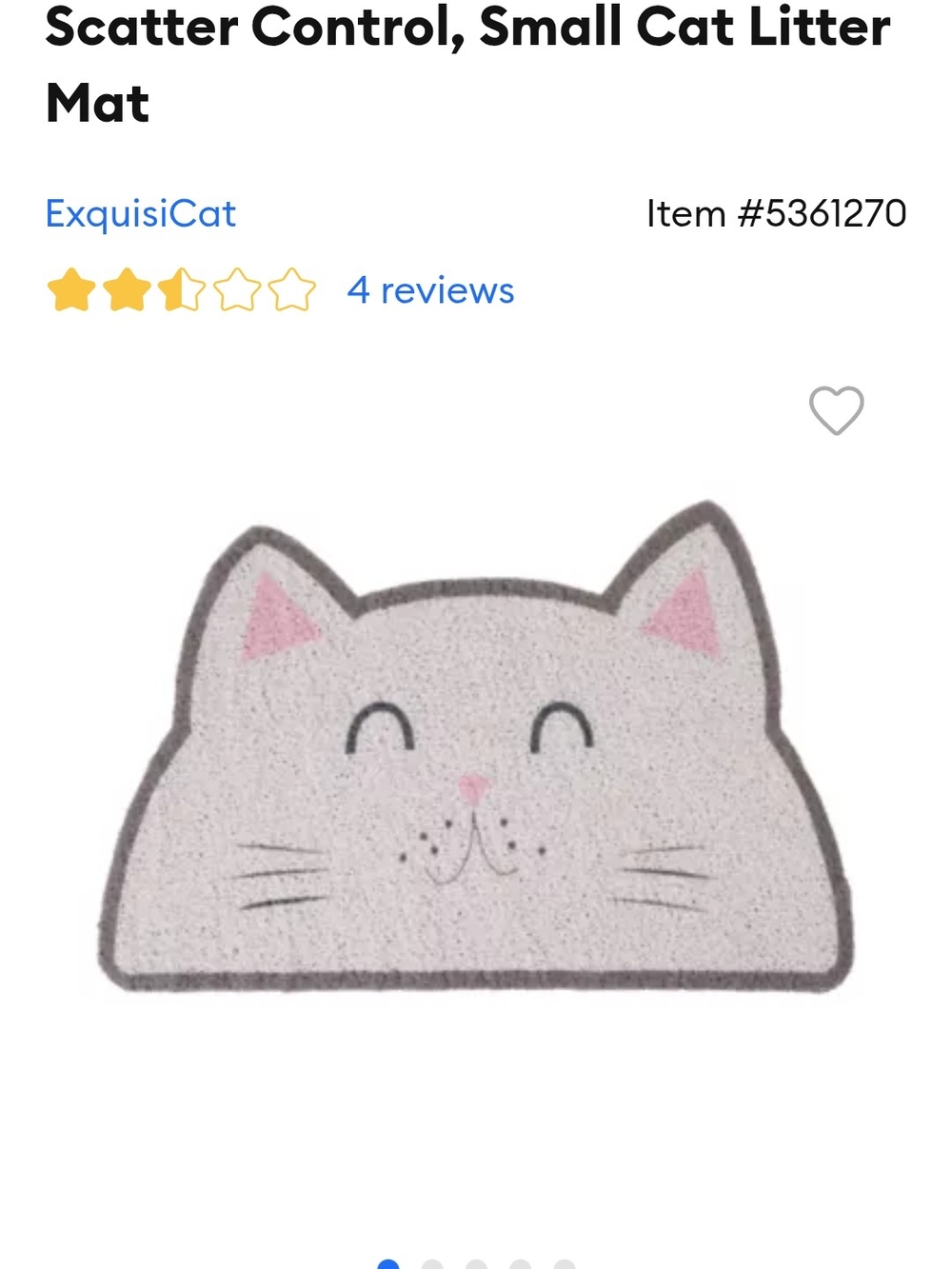 Cat-Shaped Litter Mat - Scatter Control